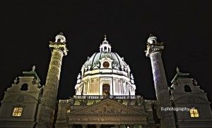 The Karlskirche in Vienna. HDR Shot out of tree pictures with +- 2EV.