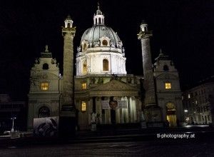 Karlskirche in Vienna. Taken with EOS 600D and ISO 3200 free hand